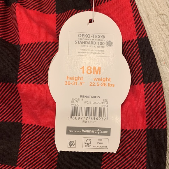 NWT Wonder Nation Buffalo Print Knit Dress with Leggings - Picture 5 of 5